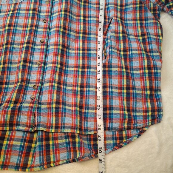 Urban Outfitters Multicolor Shacket Plaid Sz XS Button Down Oversized Bryce - Picture 14 of 15